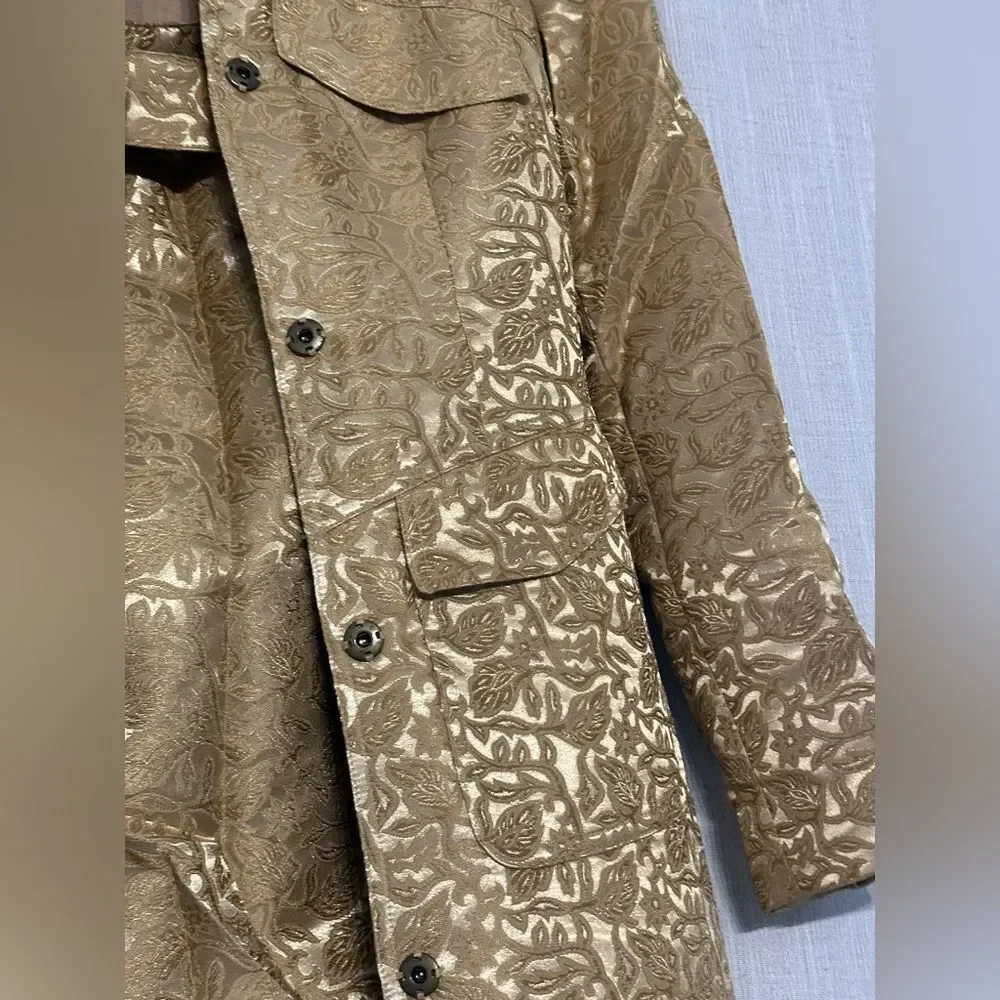 Anne Klein - Gold Tailored Trench and Skirt Suit set - Picture 10 of 16